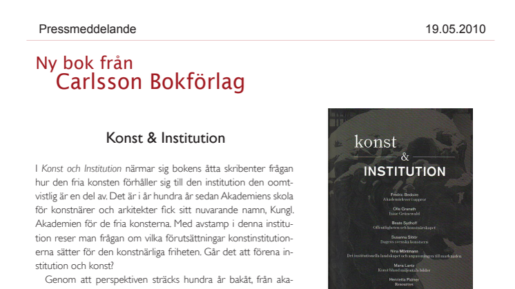 Konst & institution