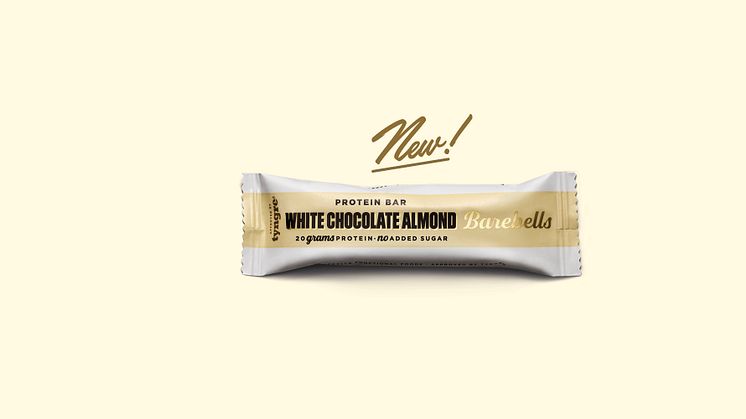 Barebells White Chocolate Almond protein bar är här!
