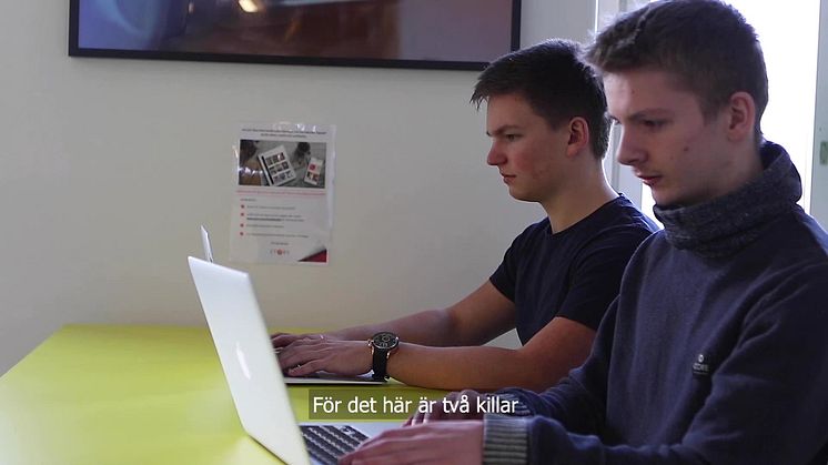 Gustav och Max från Thoren Innovation School Uddevalla skapade nytt dataspel