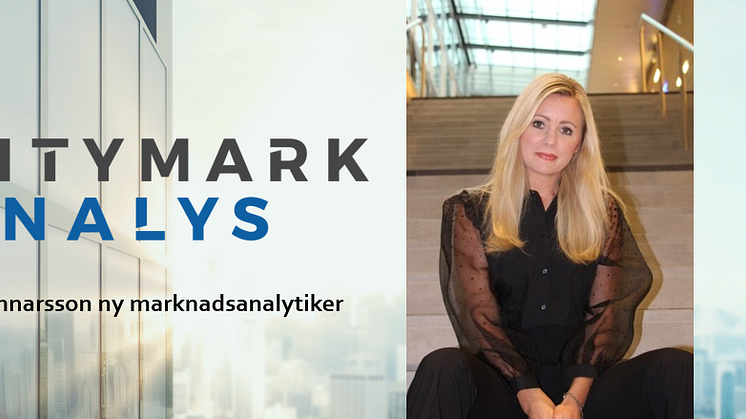 Cecilia Gunnarsson ny marknadsanalytiker på CityMark Analys