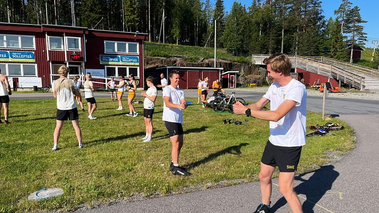 A-landslaget och Team BAUHAUS är på plats i Sollefteå för sommarens första landslagsläger. Foto: Svenska Skidförbundet