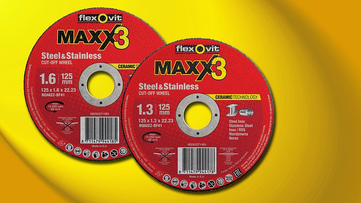 Flexovit Maxx3 Kapskivor - Sortiment