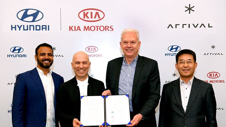 KIA har sammen med Hyundai investeret i alt 100 mio euro i Arrival - for at imødekomme den hurtigt voksende efterspørgsel af miljøvenlige erhvervskøretøjer i Europa