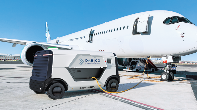 Charge faster, last longer, work smarter: the Dabico 400Hz-eGPU is one of three systems Dabico Airport Solutions is launching at the Dubai Airport Show.