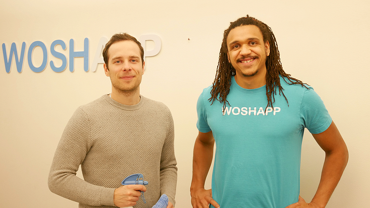 Woshapp-grundarna Jens Karlsson och Marc Owuya