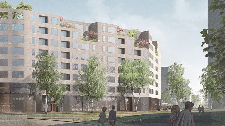 Viktor Hanson tilldelas byggrätten avseende kvarter 6 i detaljplan 4 som rymmer 164 lägenheter samt lokaler för centrumändamål i bottenvåningen och för kontor en trappa upp.