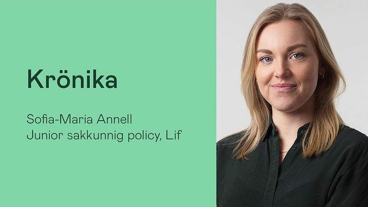  Sofia-Maria Annell, junior sakkkunnig på Lif, arbetar för att fler patienter i Sverige ska få möjlighet att delta i läkemedelsprövningar framöver.