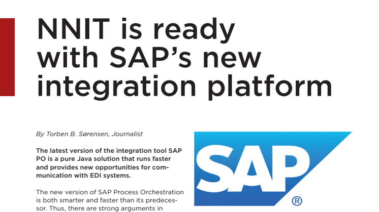 NNIT is ready with SAP's new integration platform 