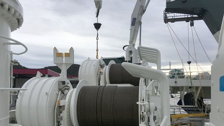 Kongsberg Maritime’s EasyDrive electric trawl winches, installed on board the stern trawler Granit 