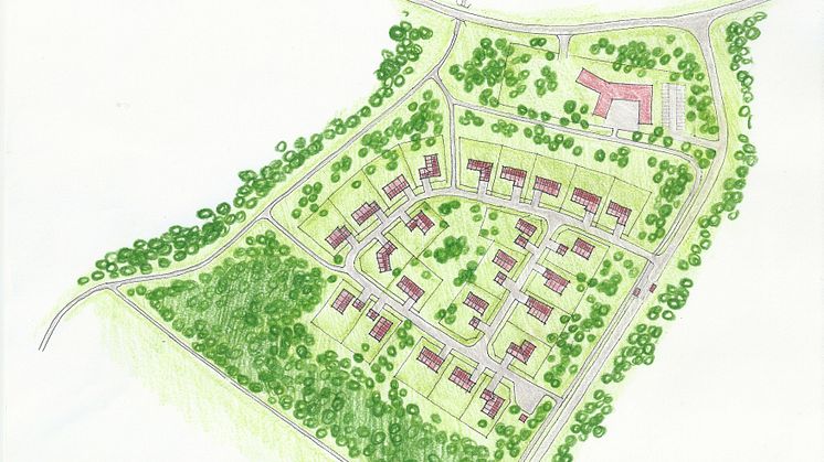 Illustration Strömnäsbacken - Piteås nya bostadsområde
