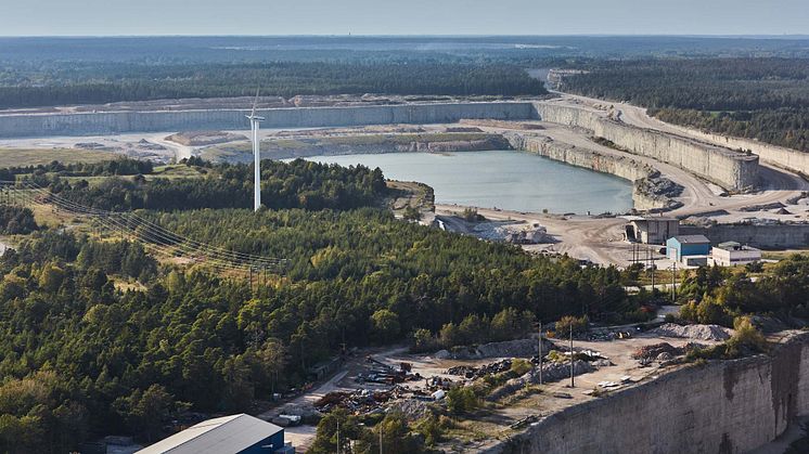 Cementas kalkstenstäkt i Slite på Gotland