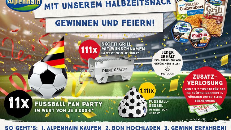 Dachmarkenpromotion von Alpenhain zur Einstimmung auf das Fußball-Großereignis des Jahres