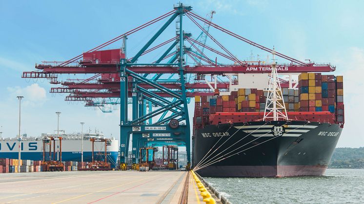 MSC Mediterranean Shipping Company har idag en direktlinje via APM Terminals Gothenburg till Asien.