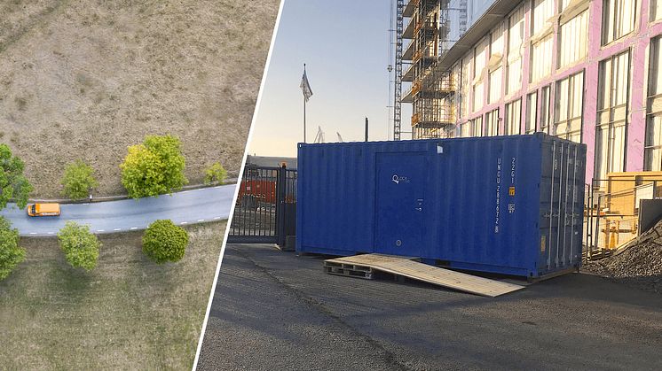 Best Transport har nu genomfört sina första leveranser till Qlocx-containrar på byggarbetsplatser 