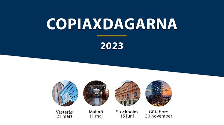 Nu avslöjas städerna för Copiaxdagarna 2023!