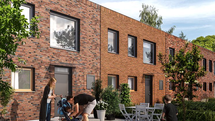 Lyckos bygger två radhustyper i Södra Sandby; 21 ”Kvadraten” med 2-4 sovrum  på 118 kvadratmeter och 6 ”Vinkeln” med 3 sovrum på 110 kvadratmeter.