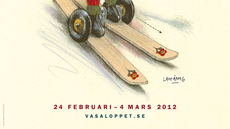 Lasse Åbergs senaste konstverk – 2012 års Vasaloppsaffisch