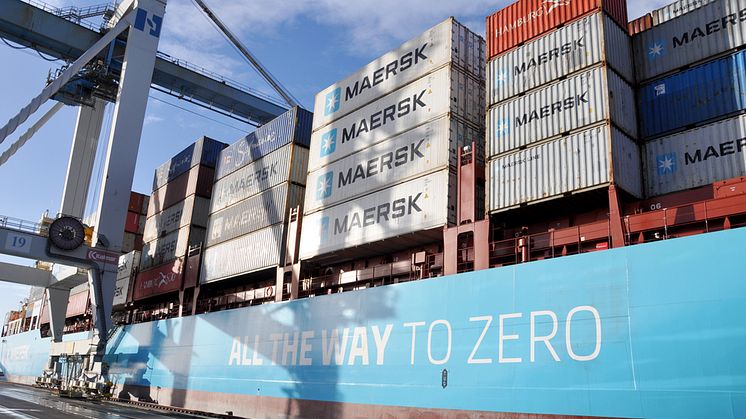 Grön affär i hamn - Laura Maersk premiäranlöper Helsingborgs Hamn på ny slinga