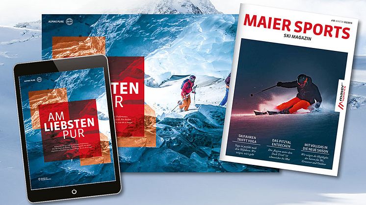 Produkthighlights, Wissenswertes und Reisetipps im neuen Maier Sports Ski Magazin