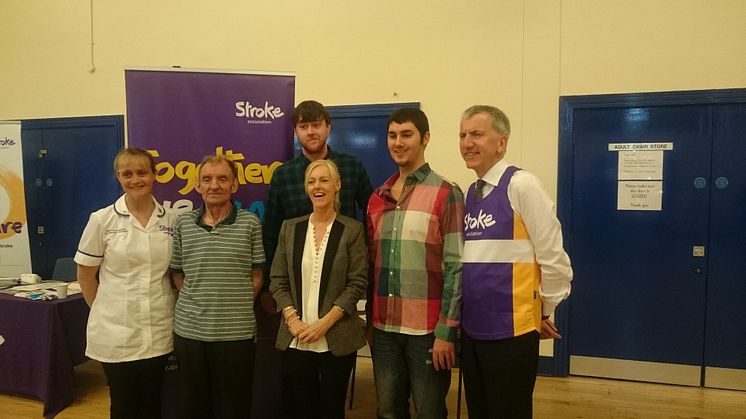 Finance Minister and South Belfast MLA Máirtín Ó Muilleoir visited the Stroke Association’s Speech and Language Therapy group in South Belfast today to mark Aphasia Awareness Month (June).