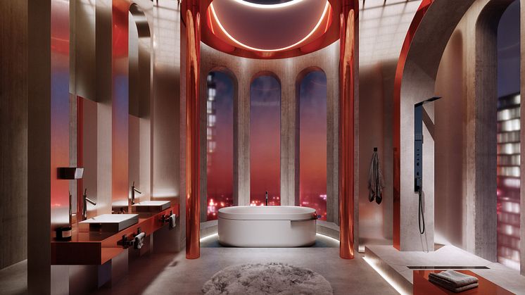 Designstudioet Masquespacio har i forbindelse med AXOR-kampanjen ‘Make it yours!’ skapt et baderomskonsept for en unik hotellsuite som virkeliggjør deres visjon om personlig luksus.