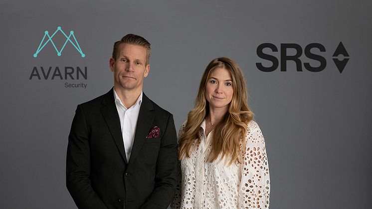 David Larsson, VD Avarn Security och Louise Ringström Grandinson, VD på SRS Security.