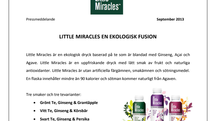 Little Miracles - nu i Sverige!