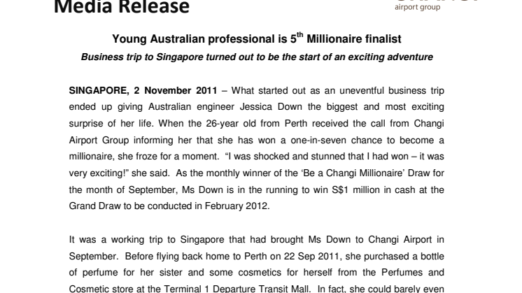 Young Australian professional is 5th Millionaire finalist