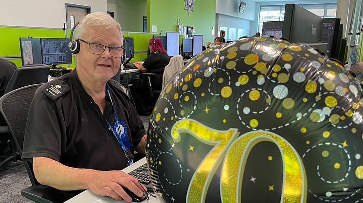 Dedicated emergency call handler celebrates 70th birthday