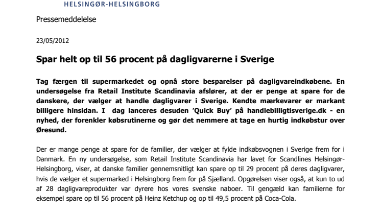 Spar helt op til 56 procent på dagligvarerne i Sverige