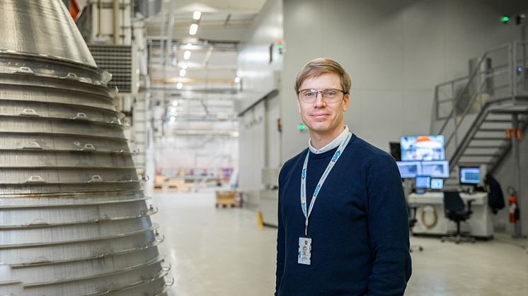 Johan Andesson, Program Manager, i GKN Aerospace nya produktionsanläggning för munstycken till Ariane 6