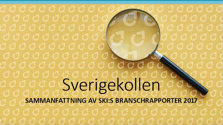 Nu publicerar vi Sverigekollen - en sammanfattning av SKI:s samtliga branschstudier 2017