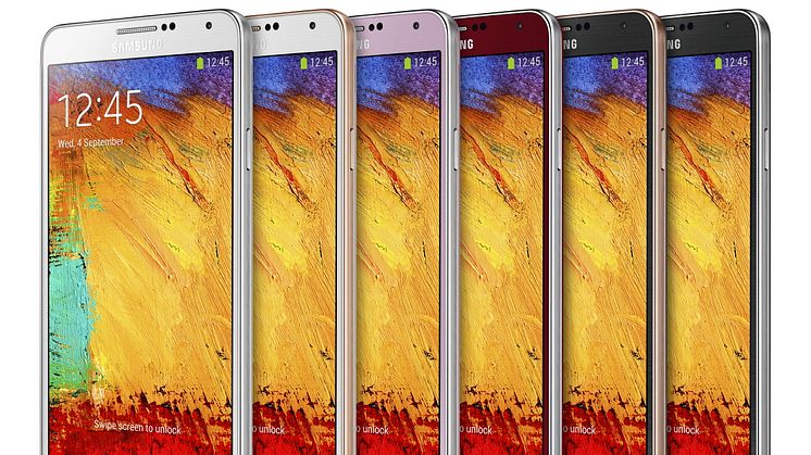 Samsung utvider Galaxy Note 3-serien med nye farger