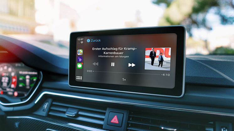 Von Appsfactory realisierte Audiothek-App des Deutschlandfunks für Apple CarPlay und Android Auto verfügbar