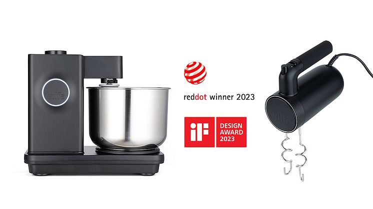 Kjøkkenmaskinen Probaker og håndmikseren Smooth Mix er vinnere av både Red Dot og iF Design Awards 2023.