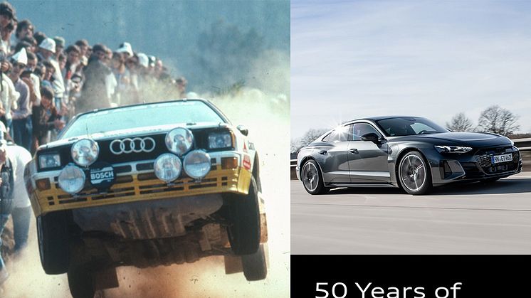 Et slogan med historie: Audi markerer 50 år med “Vorsprung durch Technik”