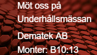 Dematek bjuder på kostnadsfri ansvarsutbildning under Underhållsmässan i Göteborg 31 maj - 3 juni  