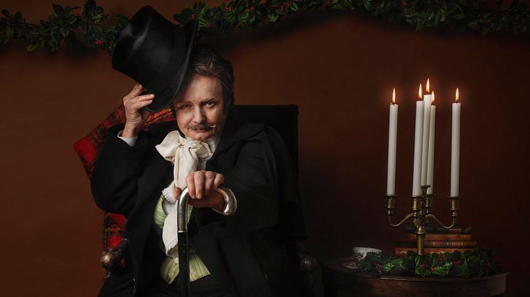 Maria Kulle som Scrooge i "En julsaga". Premiär 1 december 2018. Foto: Sophie Håkansson.  