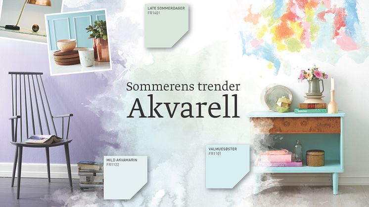 Slik styler du hjemmet ditt for å skape en av sommerens tre store trender - "Akvarell".