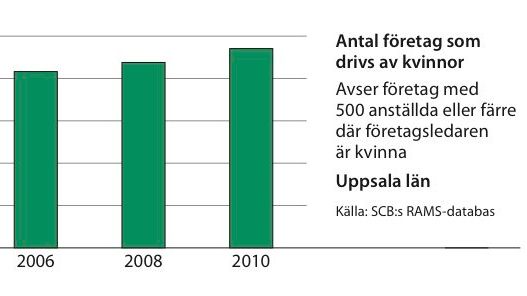 Kvinnors företagande ökar i Uppsala län