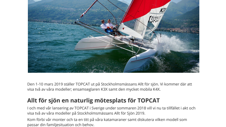 TOPCAT klar för Allt för sjön 2019