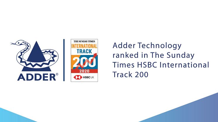 Adder recognized in The Sunday Times HSBC International Track 200