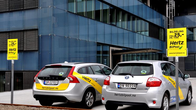 Bedrifter deler biler som aldri før. Hertz BilPool åpner på IT Fornebu.