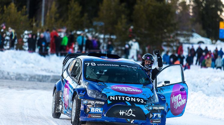 ​Göransson tog första rallycrossegern när RallyX On Ice gästade Lindvallen