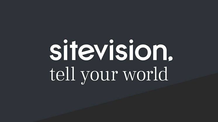 Sitevisions nya logotyp och varumärkeslöfte "Tell your world".