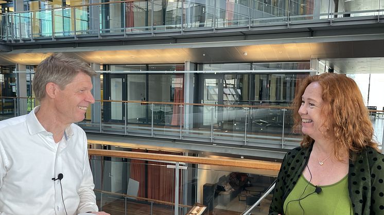 Stian Solberg, teknologidirektør for Ericsson i Norge og Ingeborg Øfsthus, teknologidirektør i Telenor Norge lover 5G-nett som vil drive digitaliseringen i Norge.