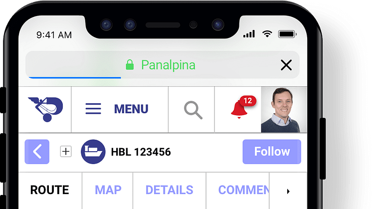 Tracking on Panalpina's new customer portal
