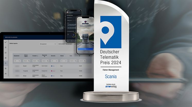 1. Platz und damit preisgekrönt: Scania erhält Auszeichnung für Telematik Lösung