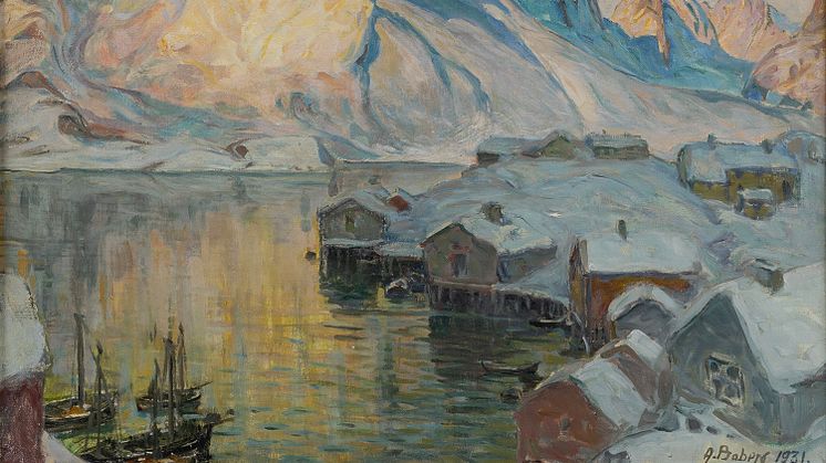 Anna Boberg, Vintermotiv från Lofoten, 1931, olja, på duk, Eskilstuna konstmuseum. Foto: Per Groth.