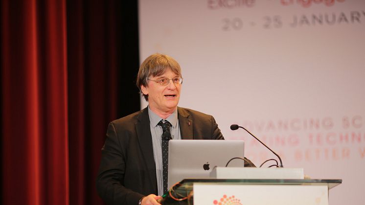 Professor Pierre-Louis Lions delivering his lecture at the Global Young Scientists Summit 2019. Photo Credit: National Research Foundation Singapore